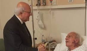 عون أوفد شلالا إلى مستشفى مار يوسف للاطمئنان إلى صحة الفنان إحسان صادق