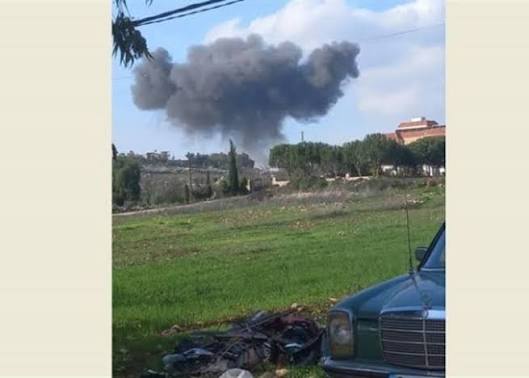 قذيفة مدفعية معادية سقطت في شمال سهل مرجعيون