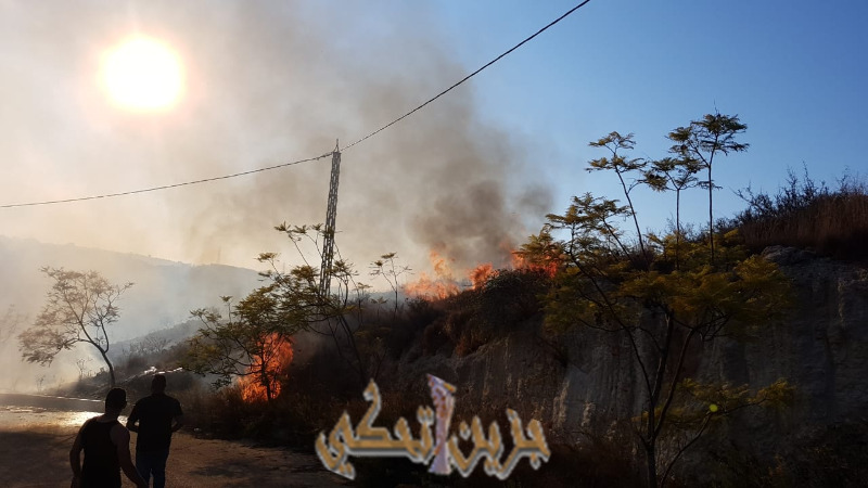 شباب القرية آزروا الدفاع المدني وأخمدوا الحريق