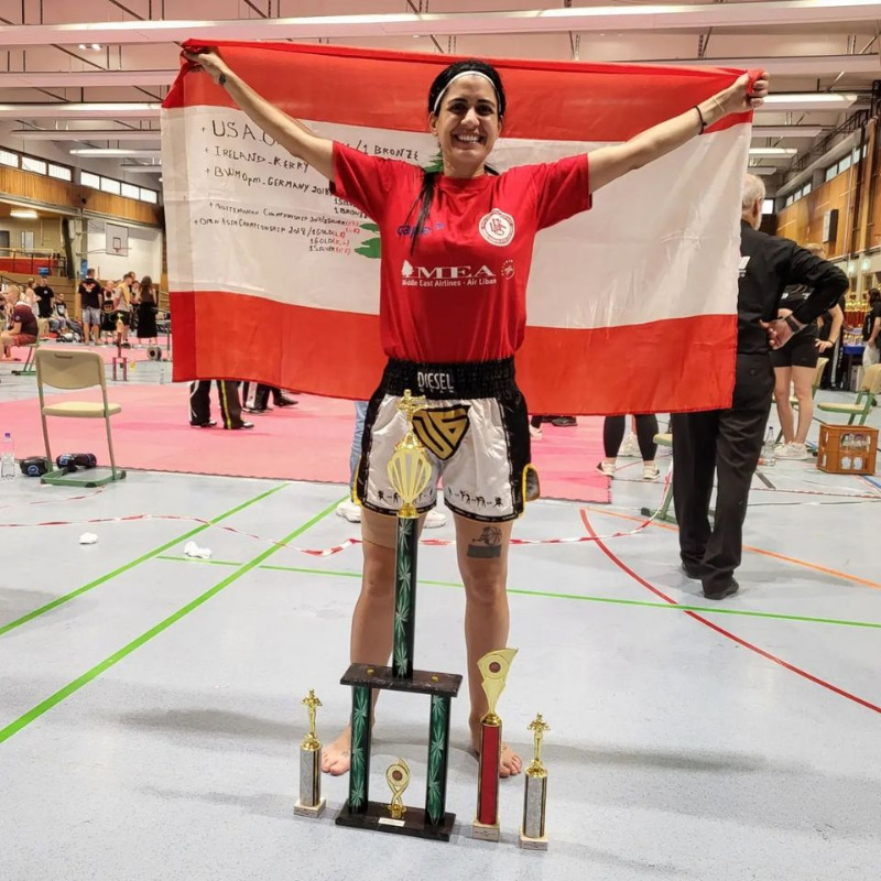 Lebanese Kickboxing Champion Jennifer Nehme in the Open German Championship