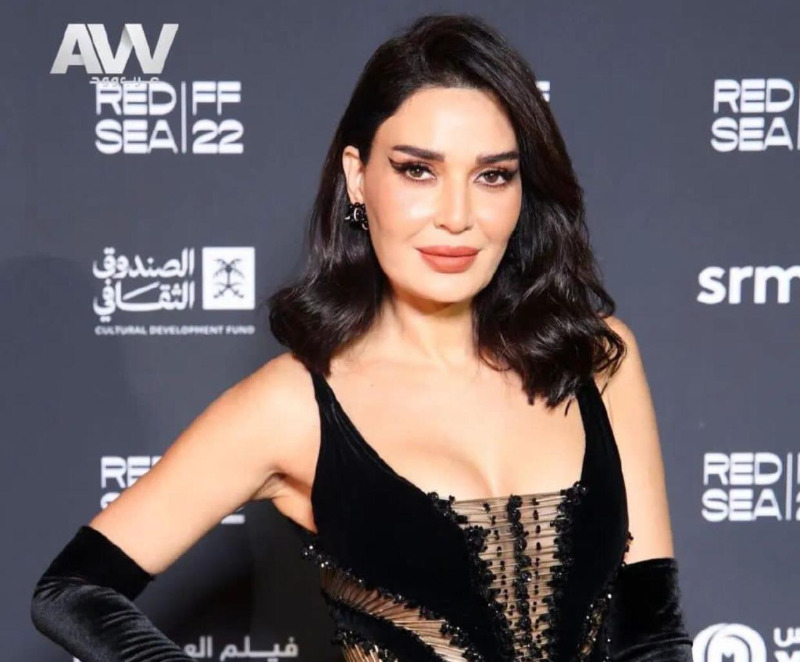 سيرين عبد النور خلال افتتاح شجرة عيد الميلاد في سيدة حريصا