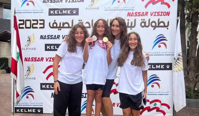 جيسيكا رؤوف رسلان بطلة لبنان في السباحة بميداليتين ذهبية وبرونزية