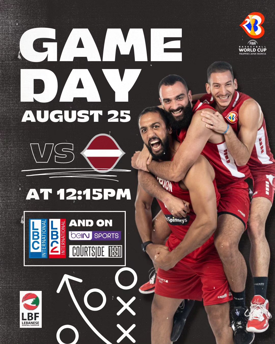 لبنان في أولى مباريات مونديال كرة السلة غدًا