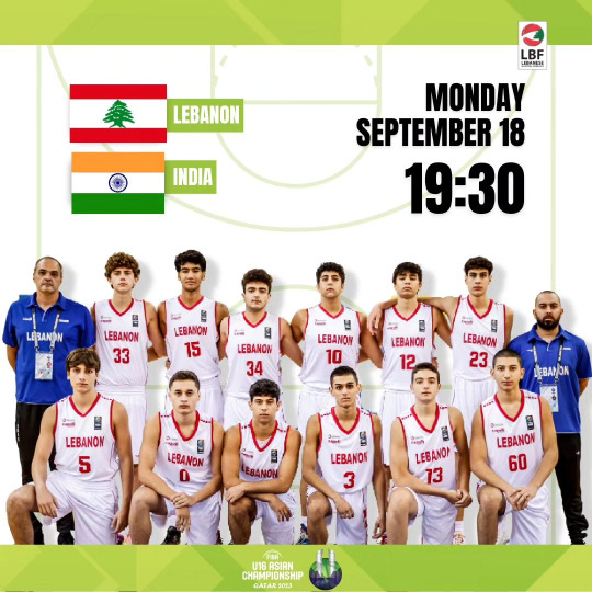 خسارة لبنان تحت 16 امام الهند في بطولة آسيا لكرة السلة