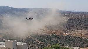 الطائرات المروحية "الاسرائيلية" شنت غارة على منطقة جبل بلاط الواقعة ما بين الضهيرة ومروحين