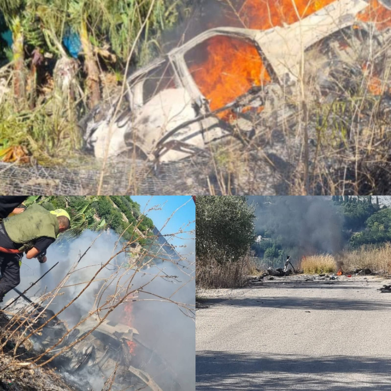 معلومات أولية: 5 شهداء جراء استهداف اسرائيل لسيارة مدنية بين الشعيتية والقليلية