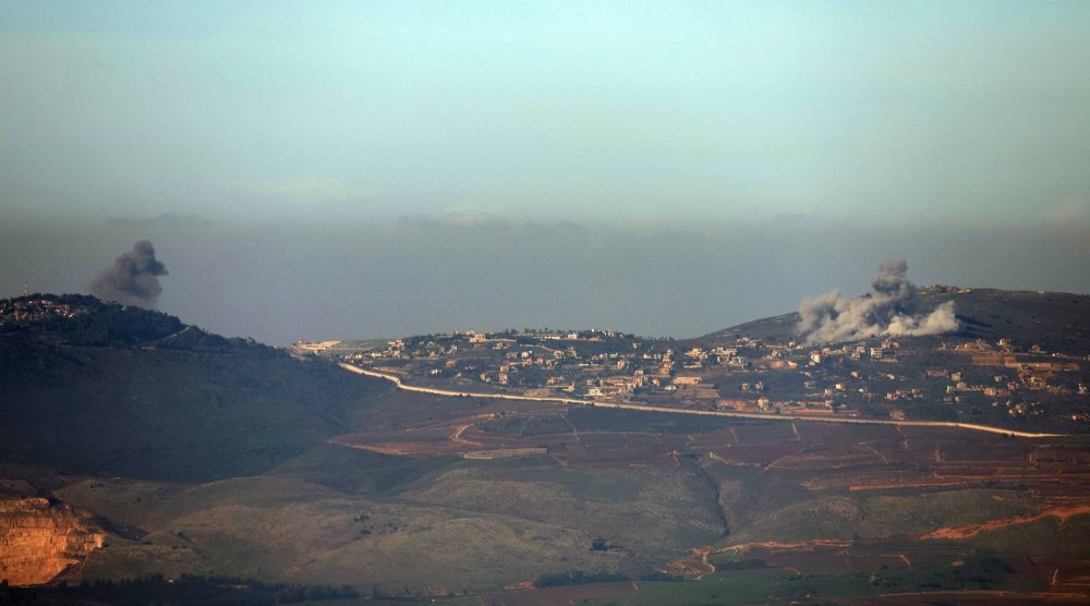اثار الدمار الذي خلفته الغارة على بلدة مجدل سلم ⁧‫جنوب لبنان‬⁩ منذ قليل