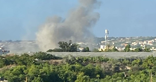 غارتان على يونين ومبنى عند مدخل مدينة بعلبك الجنوبي