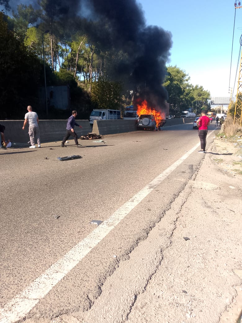 شهيدان في استهداف السيارة على طريق الكحالة عاليه