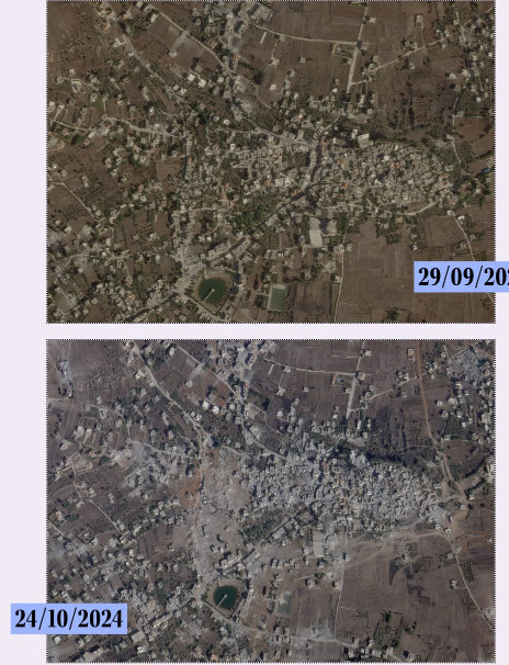 بلدة ميس الجبل قبل وبعد الدمار