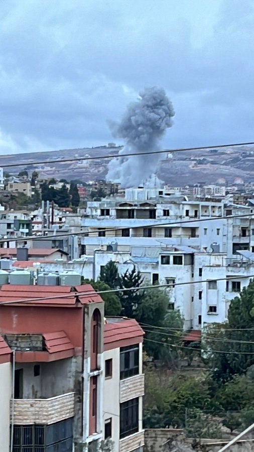 غارة إسرائيلية استهدفت حي الميدان محيط جبانة النبطية منذ قليل