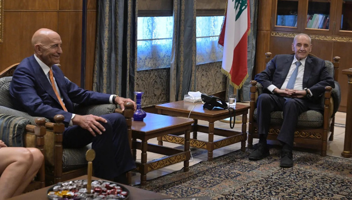 انتهاء اللقاء بين براك وبري من دون الادلاء بتصريح