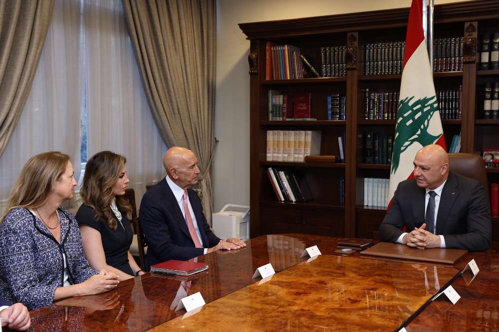 عون لبراك وأورتاغوس: المطلوب الان هو التزام الأطراف الأخرى بمضمون ورقة الإعلان المشتركة ومزيد من دعم الجيش اللبناني