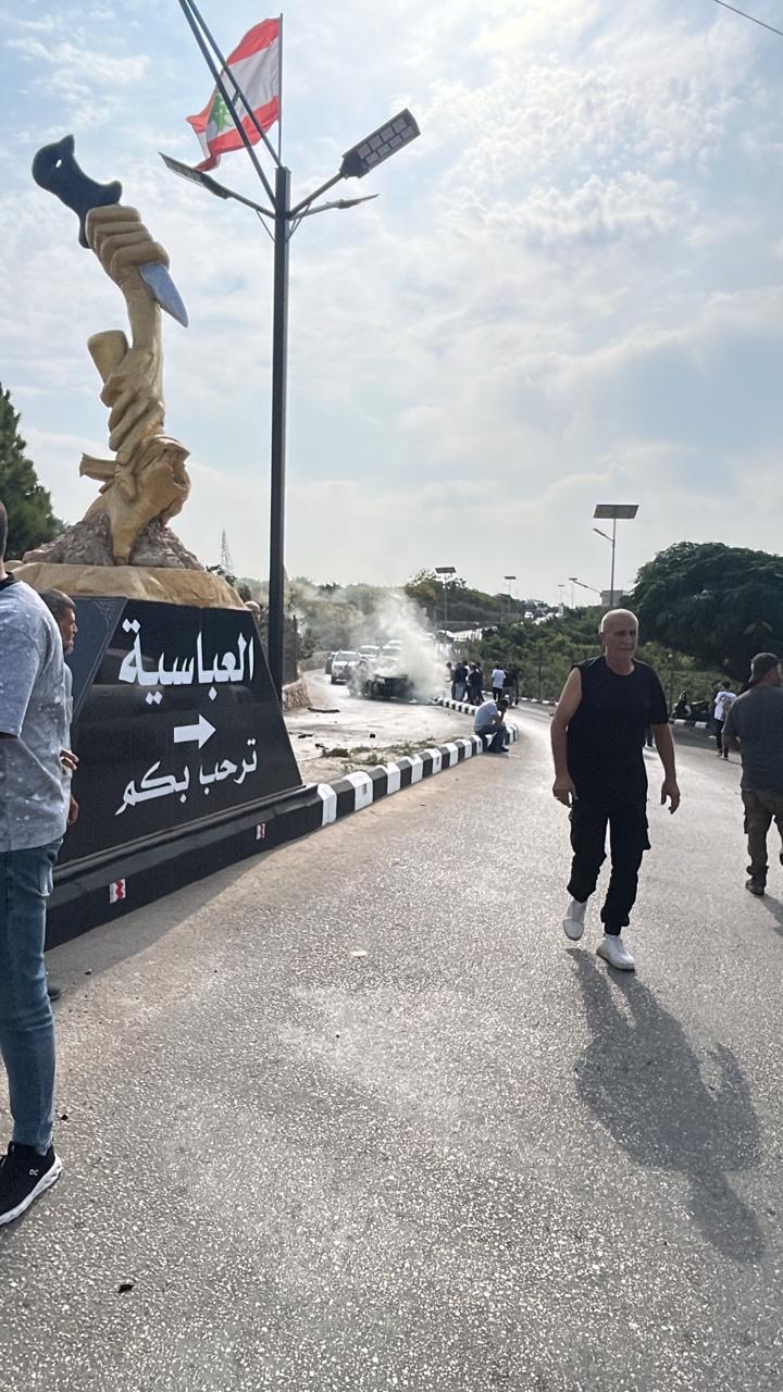 استهداف سيارة برج رحال