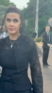 النائبة ستريدا جعجع خلال مراسم استقبال البابا لاون