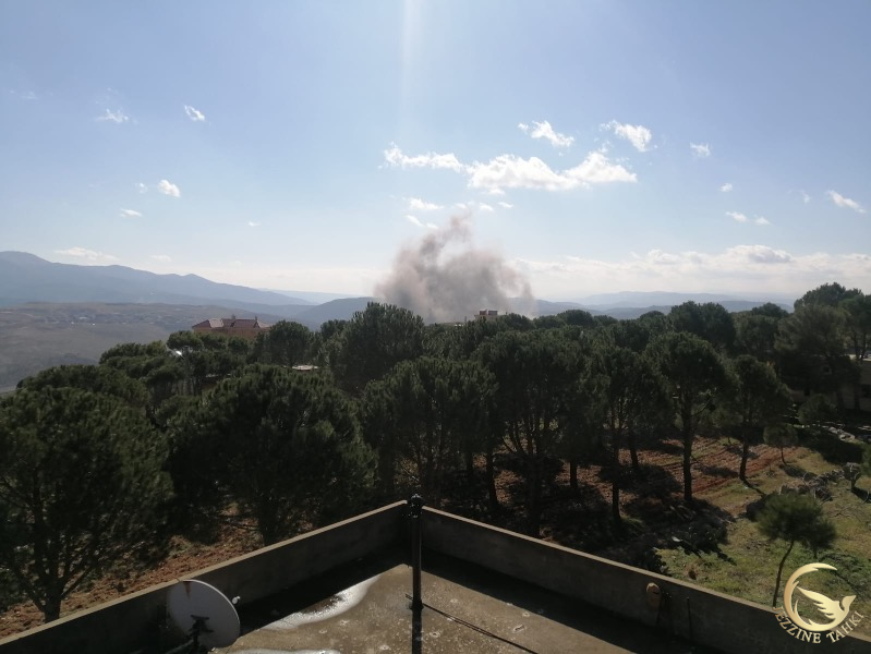 عدة غارات على َمجرى الليطاني بالقرب من خراج بلدتي السريرة وبرغز