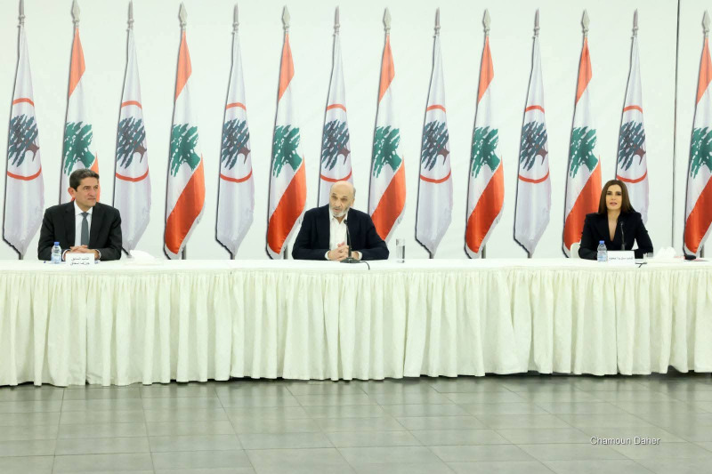 جعجع يعلن ترشيح ستريدا جعجع وجوزف اسحق عن المقعدين المارونيين في قضاء بشري