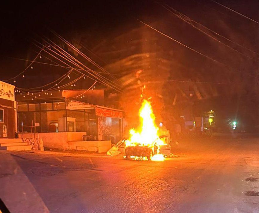 الطيران المسير الإسرائيلي أغار مستهدفًا سيارة في مدينة النبطية قرب ثانوية الصباح