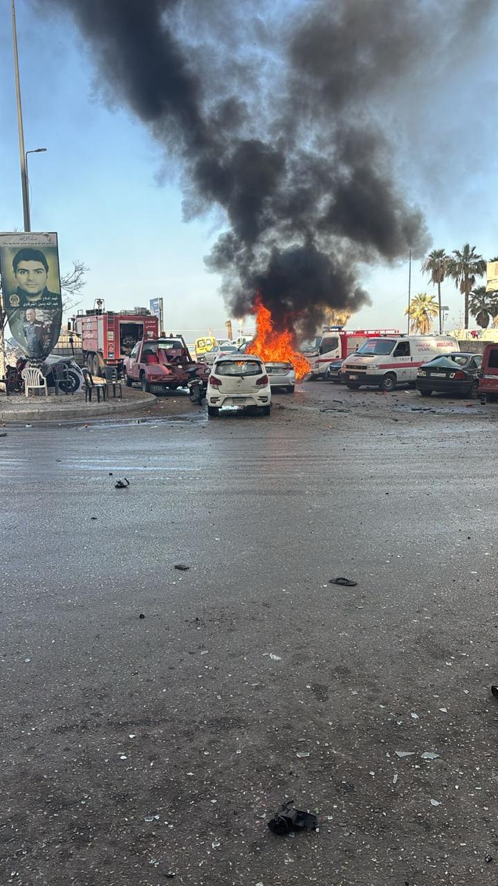 استشهاد مواطنين وجريح في الغارة على الكورنيش البحري في صيدا