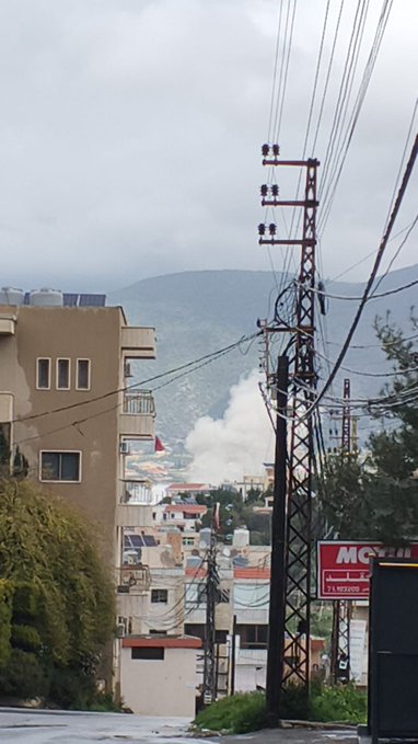 الغارة على بلدة حبوش قضاء النبطية