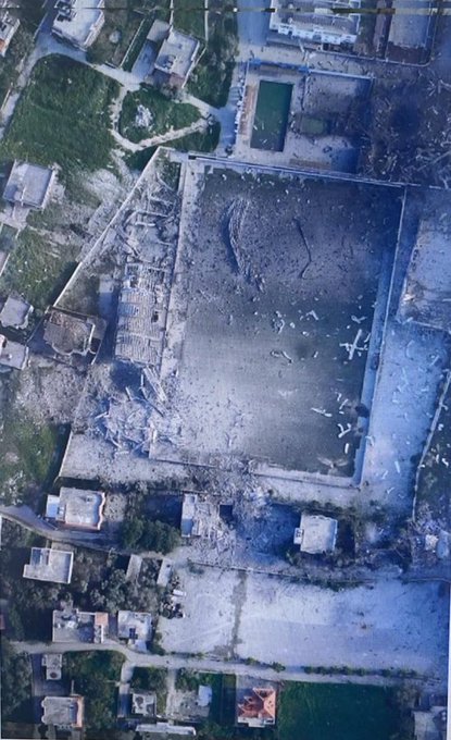 الجيش الإسرائيلي ينشر صورة لملعب بنت جبيل في لبنان بعد استهدافه ويُعلّق: 