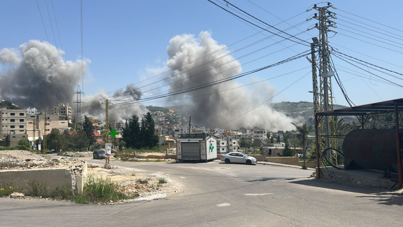 الحزام الناري على كفررمان منذ قليل