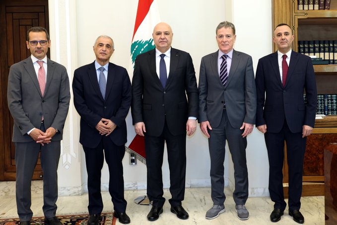 الرئيس جوزاف عون خلال استقباله 