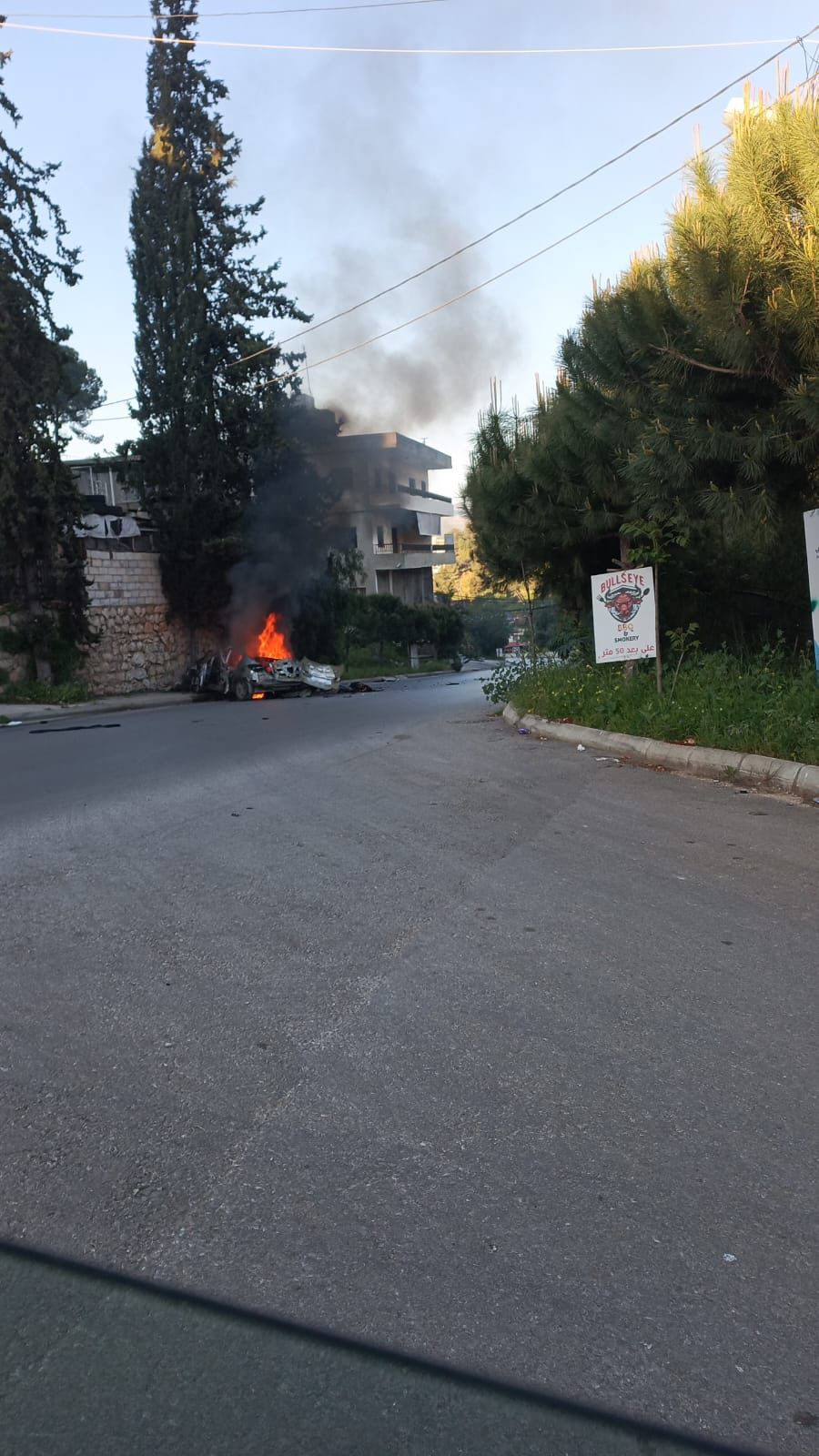 استهداف سيارة على طريق عام شوكين-النبطية