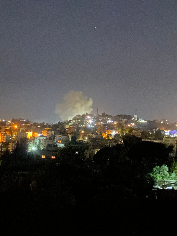 غارة على المروانية قضاء صيدا
