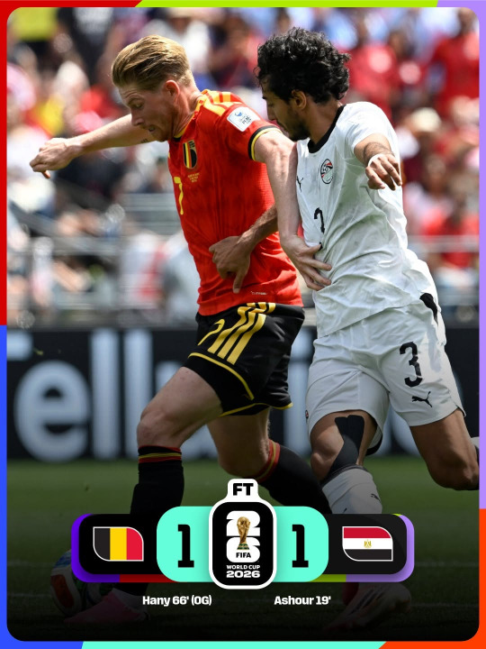مونديال 2026: تعادل مصر وبلجيكا 1 - 1