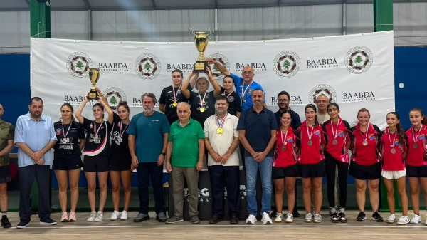 الأهلي صيدا أحرز بطولة لبنان بكرة الطاولة ولقباً ثانٍياً للسيدات بعد رابعٍ للرجال