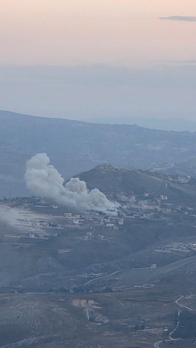 نفذ الجيش الاسرائيلي تفجيرا كبيرا وسط بلدة أرنون الشقيف قضاء النبطية